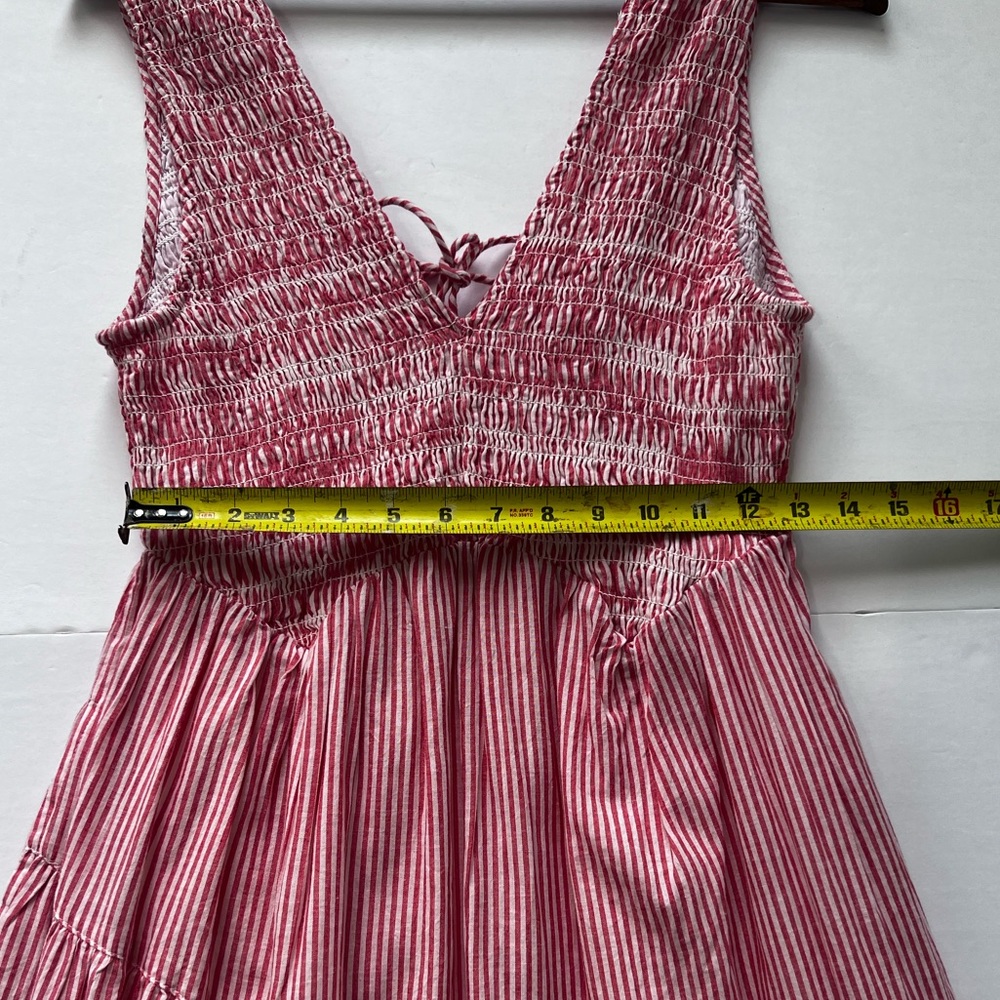 Free People Juno Smocked Tiered Maxi Dress Sz Xs Bohemian Flare Stripe Dress - Picture 16 of 16